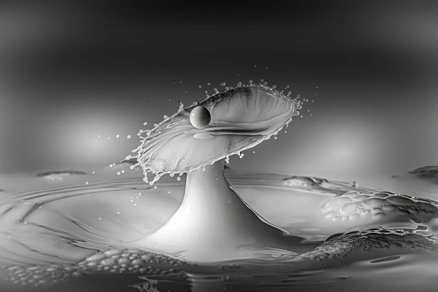 Makro Wassertropfen - potpourri mit Milch, Alkohol und Glyzerin
